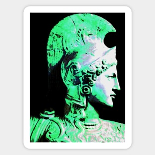 Athena Minerva Bronze Sculpture Sticker